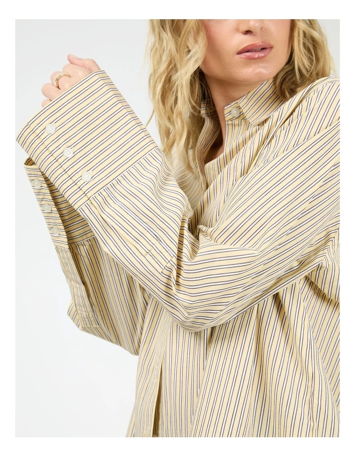Nara Stripe Shirt in Yellow image 4