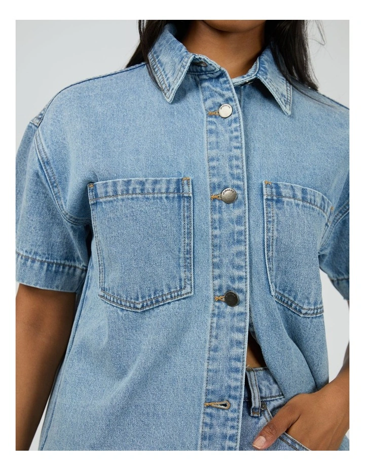Simi Denim Shirt in Blue image 3