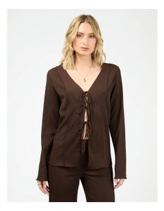 Shania Knit Top in Brown