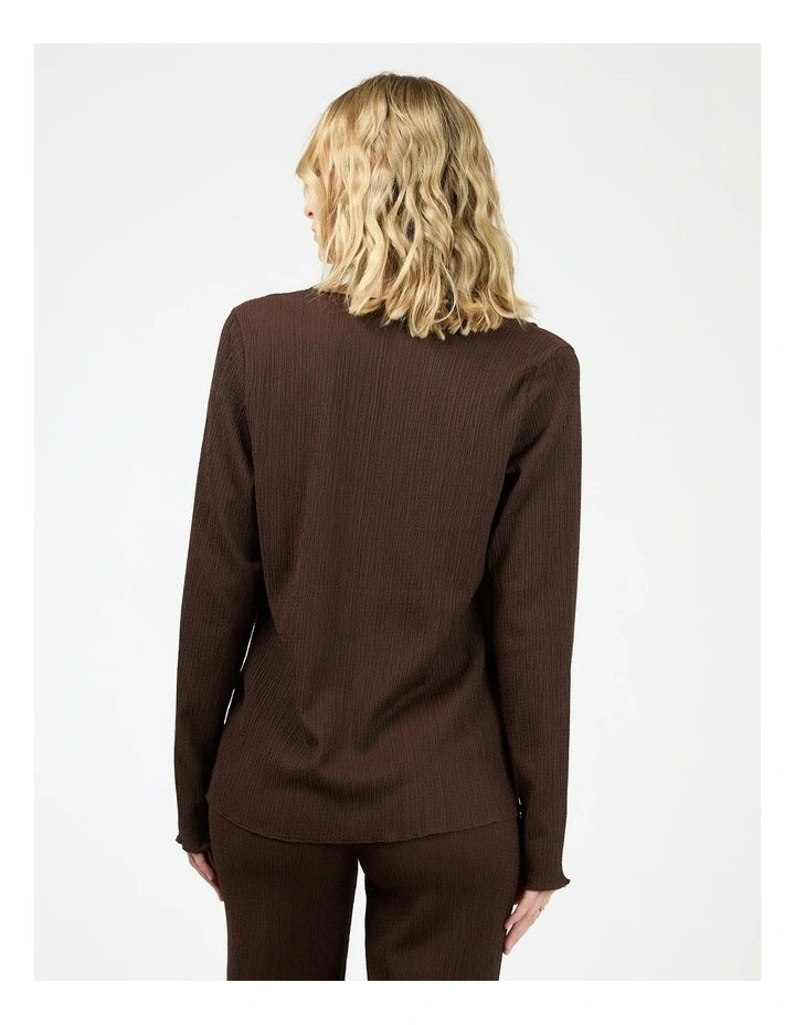 Shania Knit Top in Brown image 2