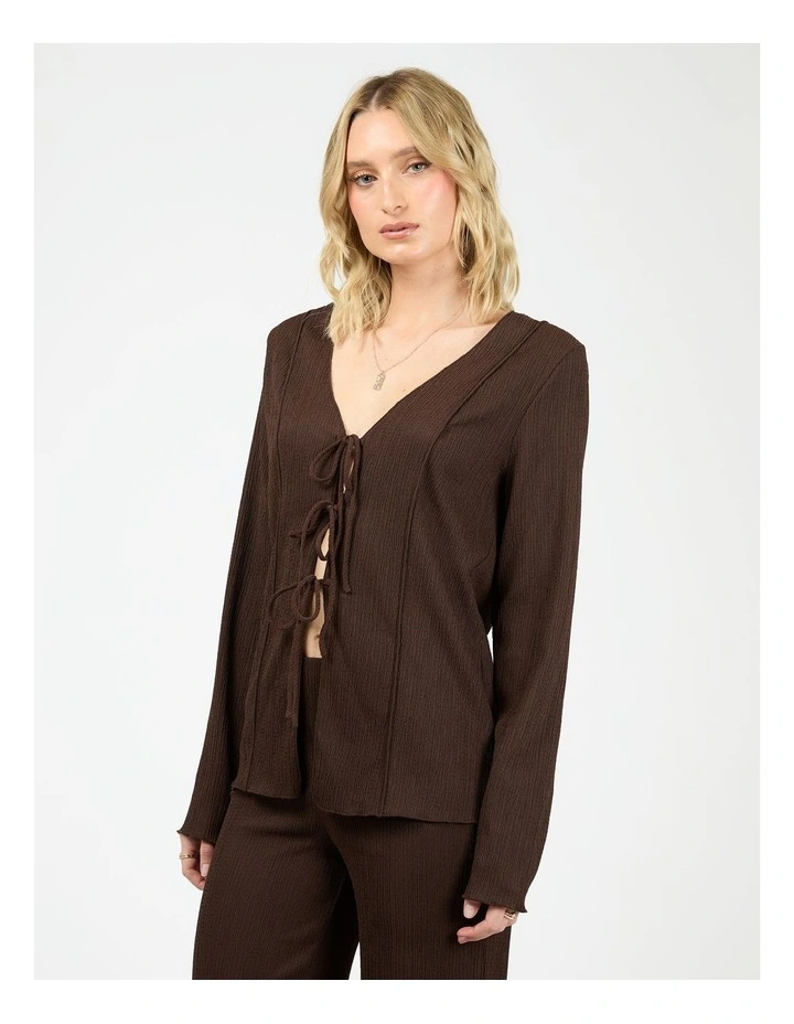 Shania Knit Top in Brown image 3