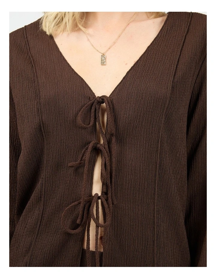 Shania Knit Top in Brown image 4