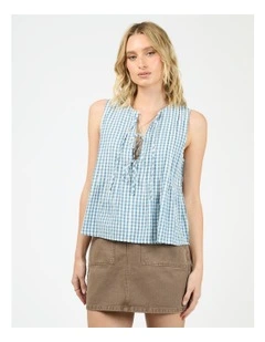 Micky Tie Top in Check