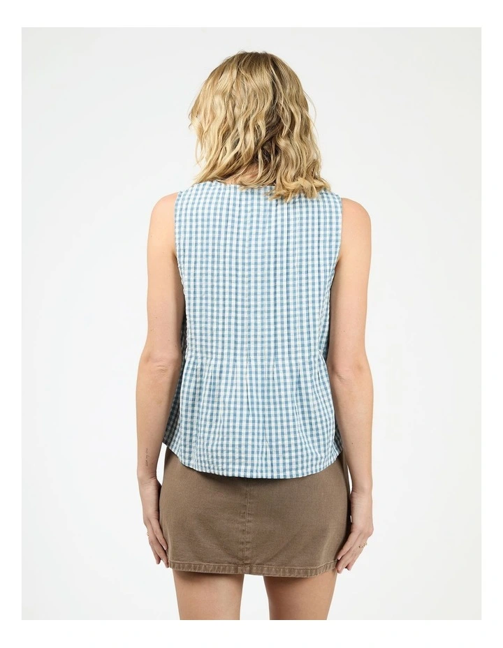 Micky Tie Top in Check image 2