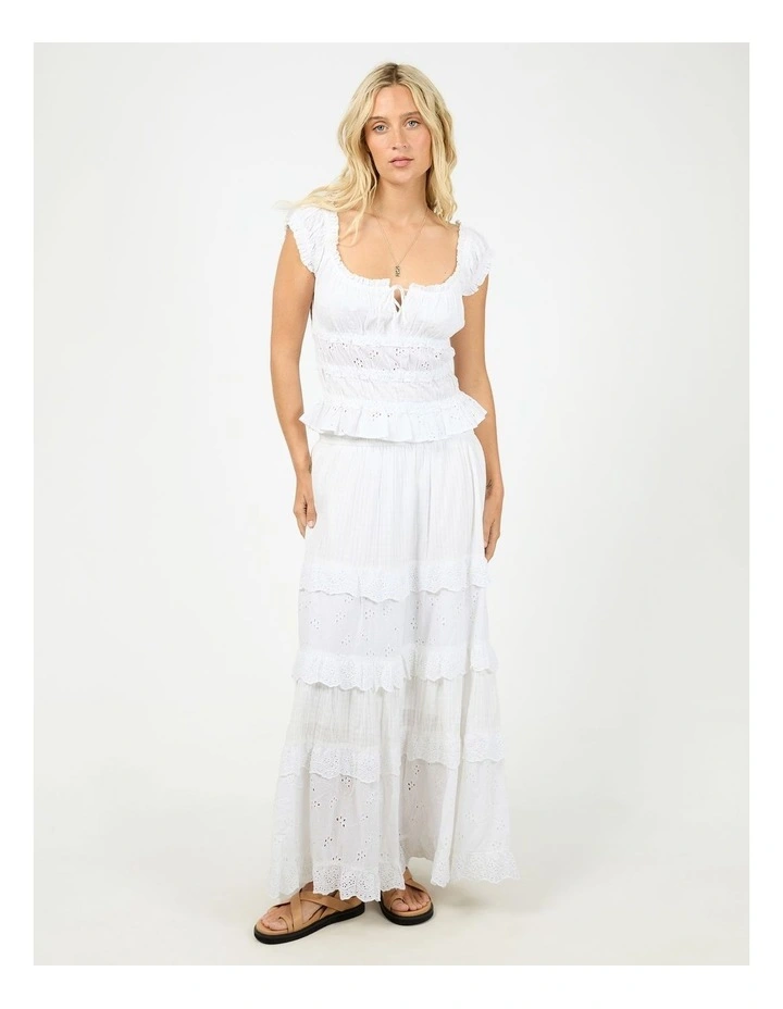 Rain Short Sleeve Top in White image 5
