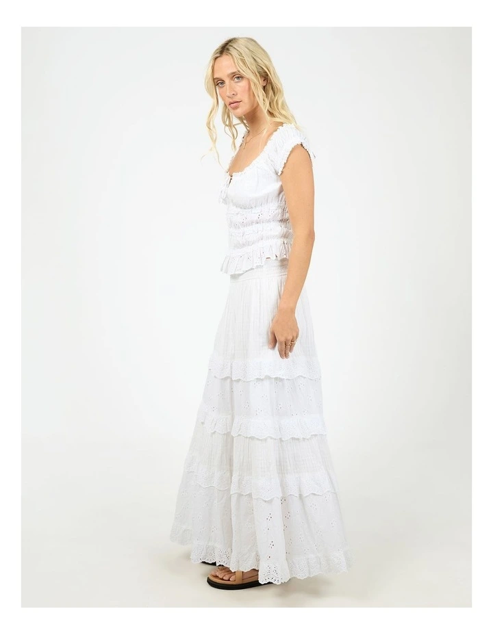 Rain Short Sleeve Top in White image 6