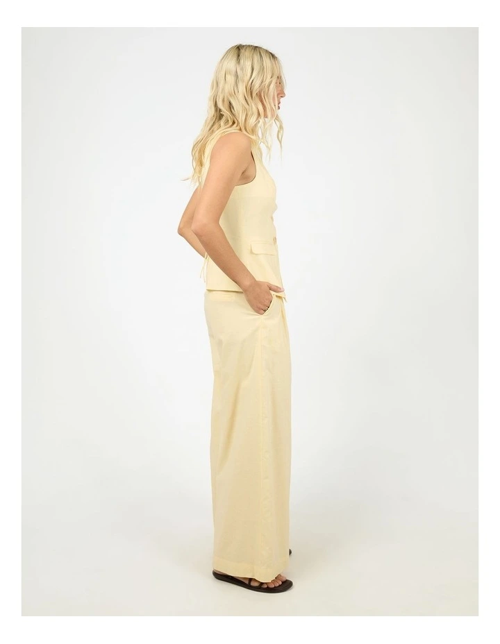 Alessa Linen Vest in Yellow image 6