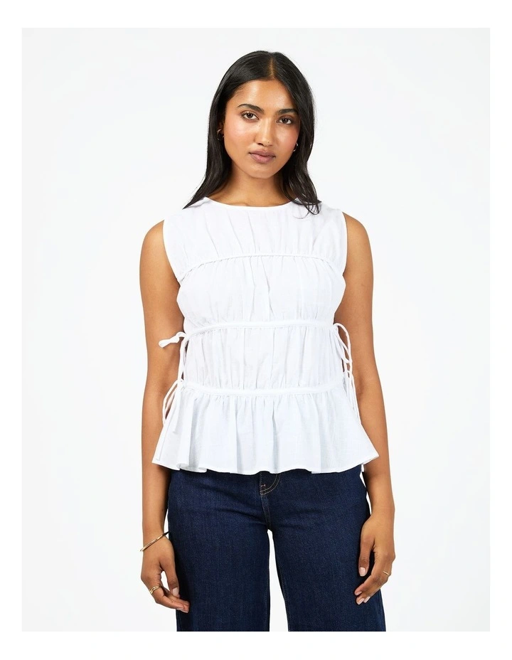 Lou Tie Top in White image 1
