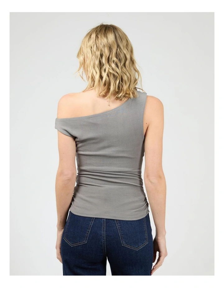 Kylie Off Shoulder Top 6457242 in Charcoal image 2