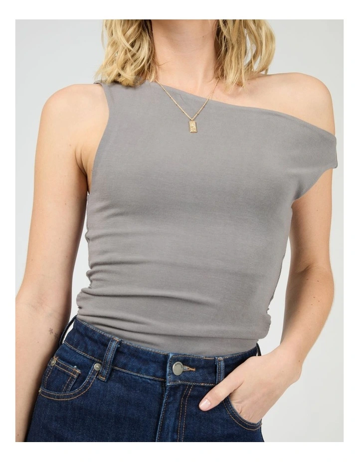 Kylie Off Shoulder Top 6457242 in Charcoal image 5