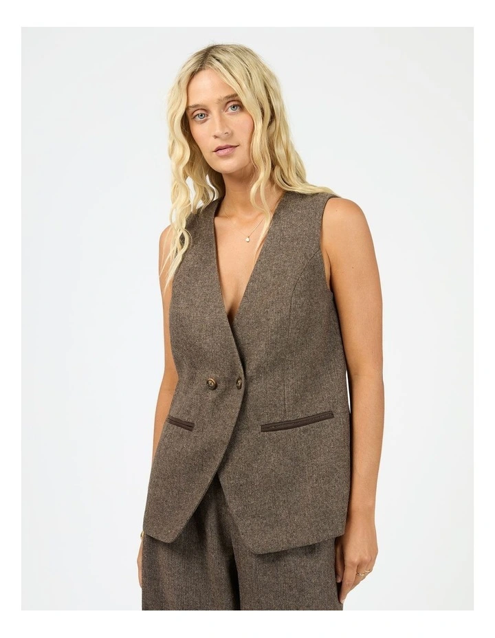 Elodie Vest in Brown image 1