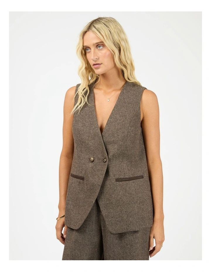 Elodie Vest in Brown image 4