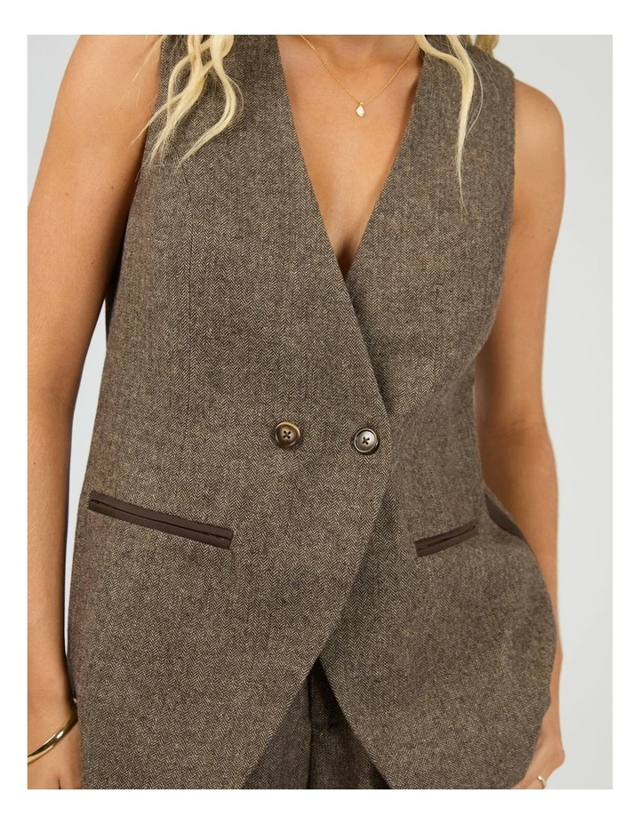 Elodie Vest in Brown image 5