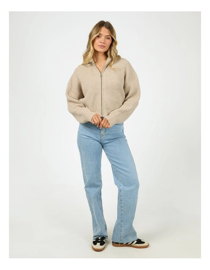 All About Eve Bridie Knit Zip Thru Fashion Item Knitwear 6458007.Oat / Oat image 3