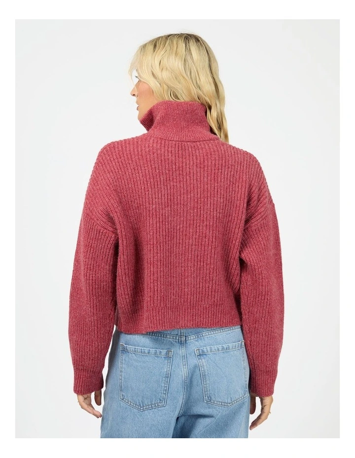 All About Eve Bridie Knit Zip Thru Fashion Item Knitwear 6458007.Ber / Berry image 2