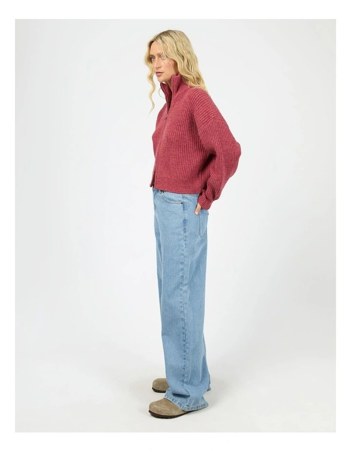 All About Eve Bridie Knit Zip Thru Fashion Item Knitwear 6458007.Ber / Berry image 6