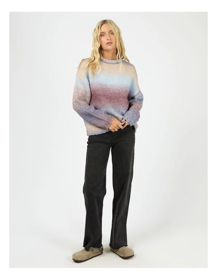 Fray Knit Jumper in Multi image 3