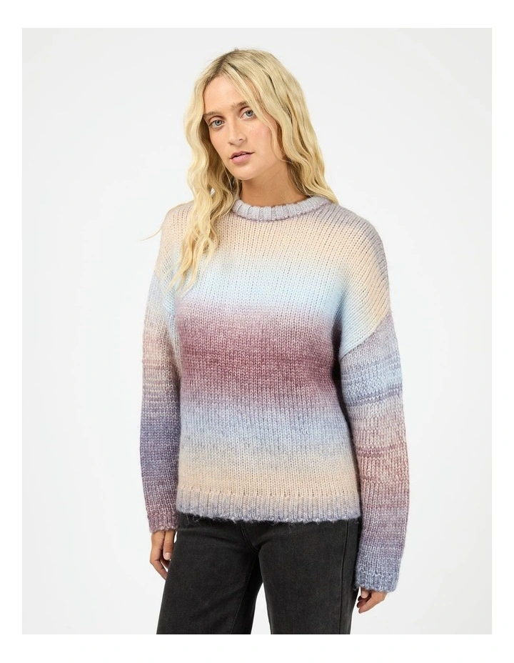 Fray Knit Jumper in Multi image 4