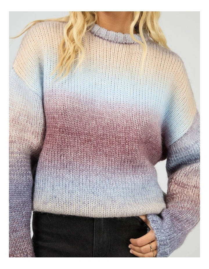 Fray Knit Jumper in Multi image 5