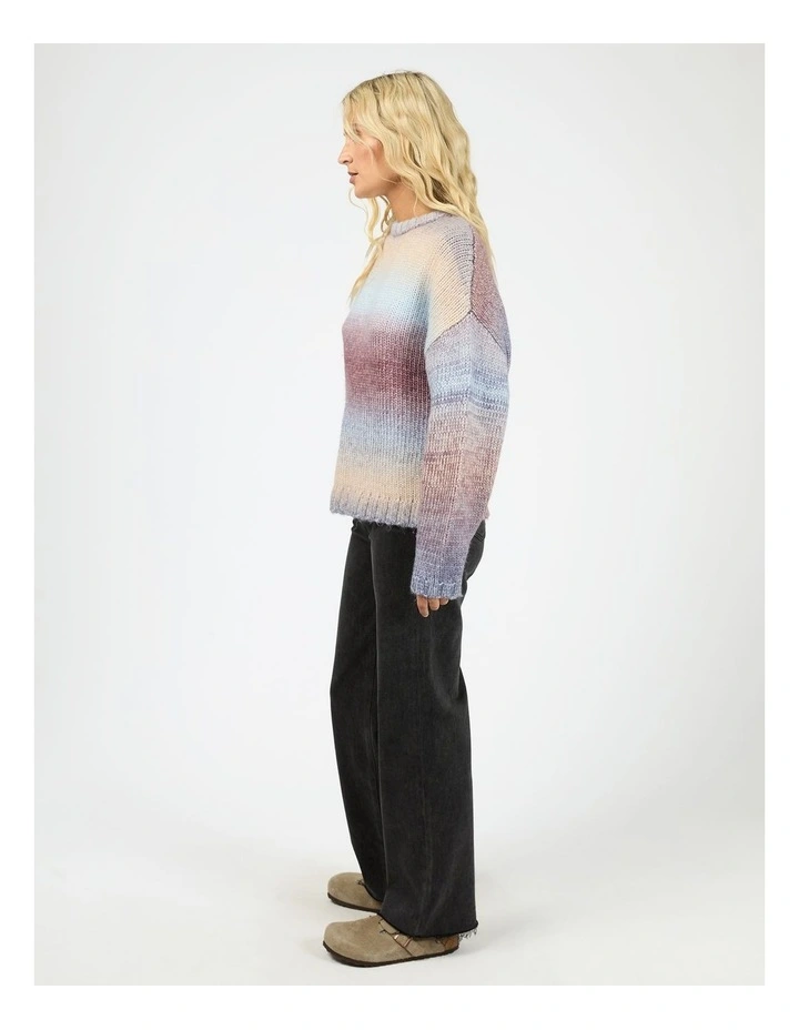 Fray Knit Jumper in Multi image 6