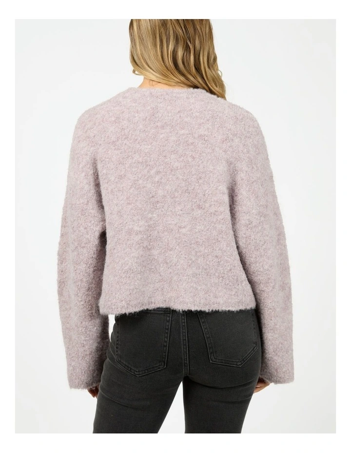 Billie Boucle Knit Jumper in Purple image 2