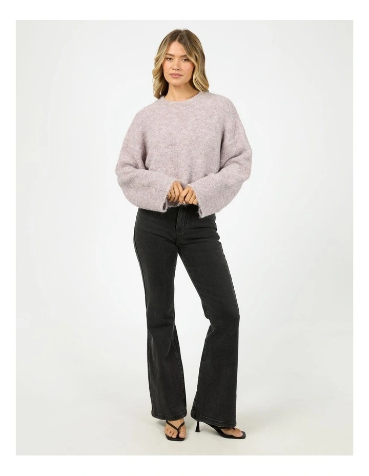 Billie Boucle Knit Jumper in Purple image 3