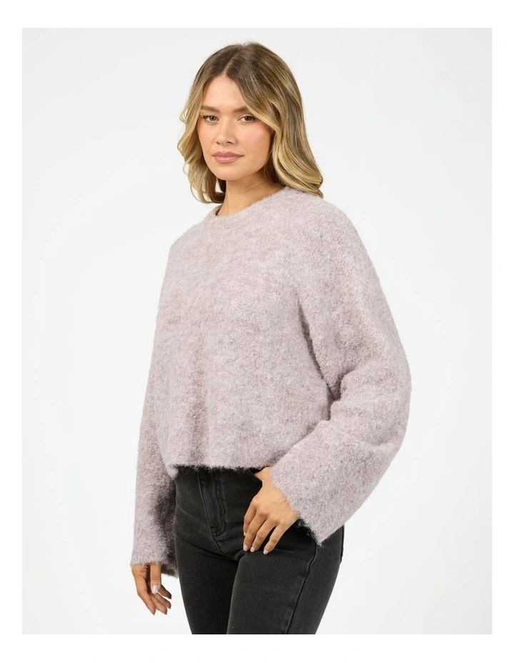 Billie Boucle Knit Jumper in Purple image 4