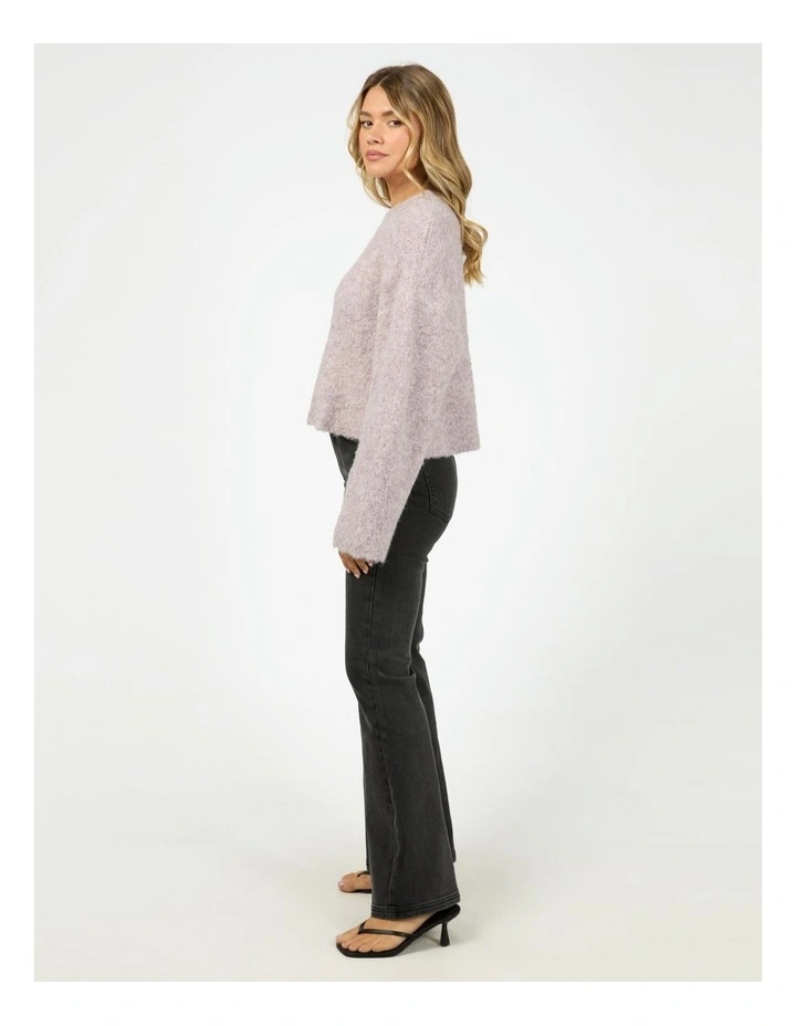 Billie Boucle Knit Jumper in Purple image 6