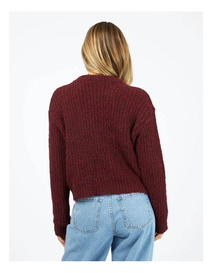 Ivy Knit Jumper in Red image 2