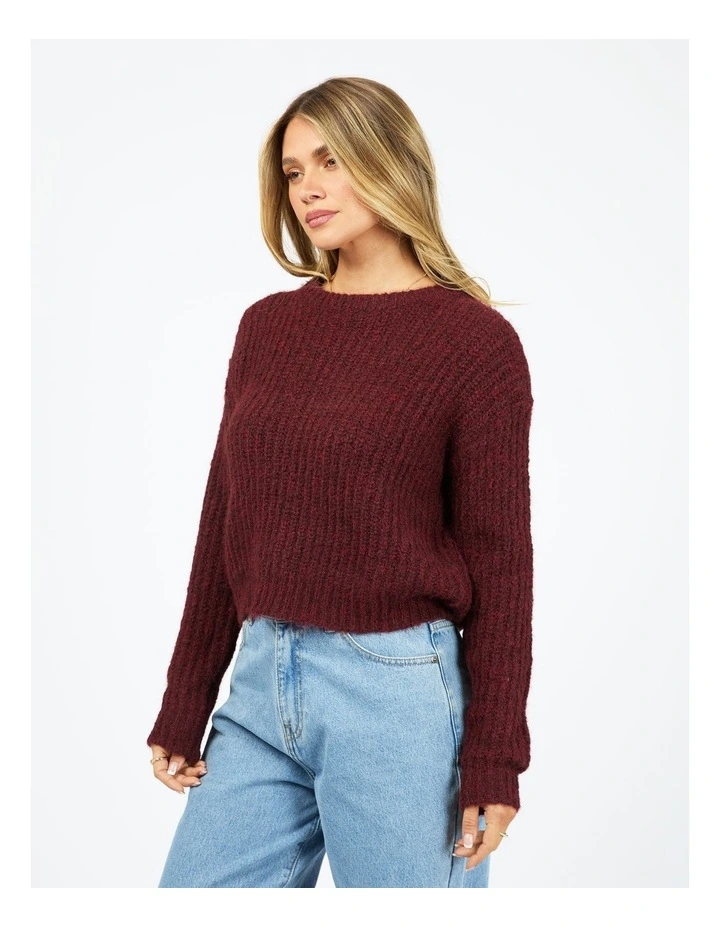 Ivy Knit Jumper in Red image 3
