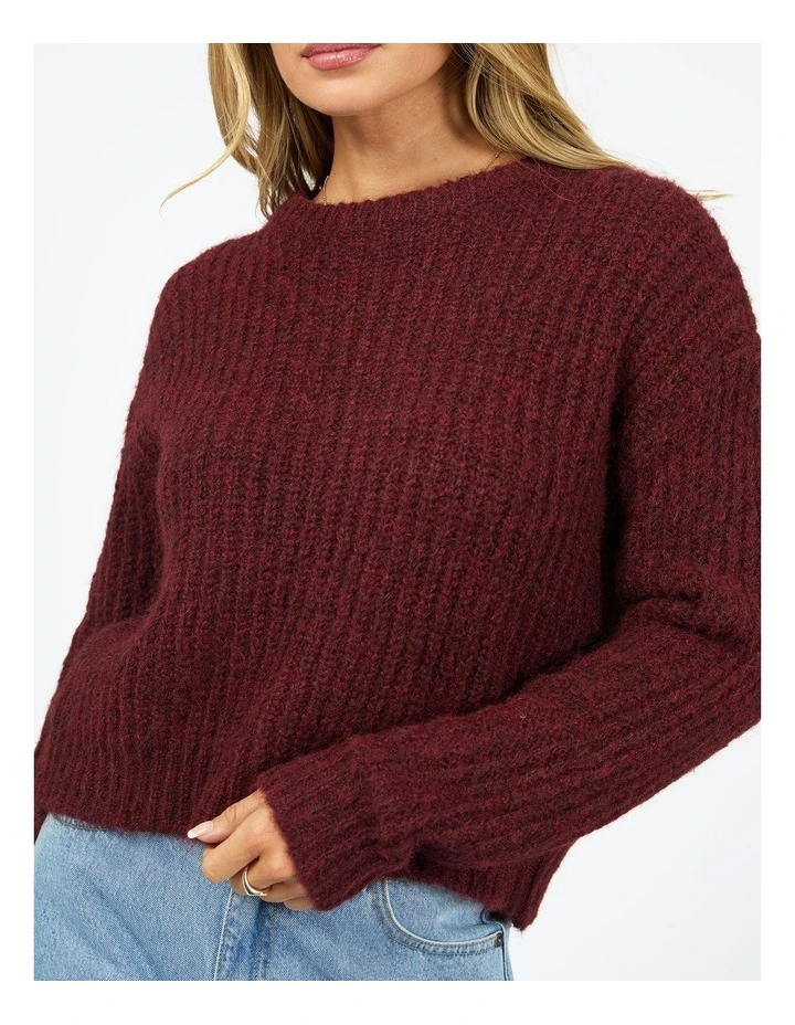 Ivy Knit Jumper in Red image 4