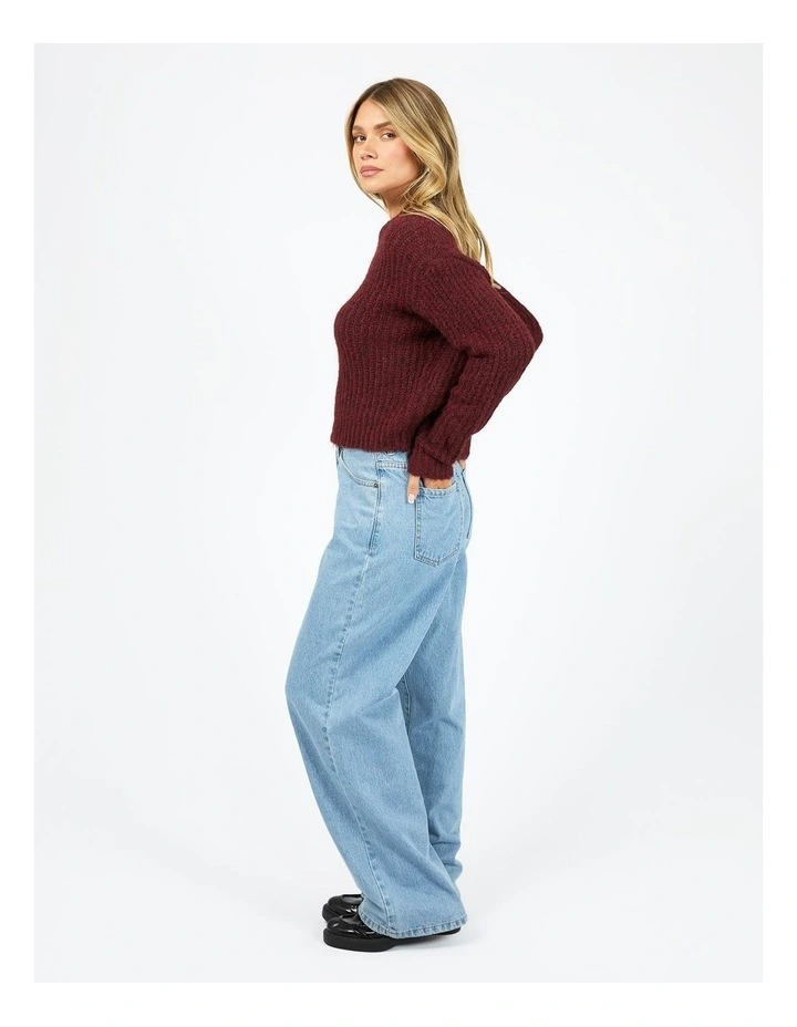 Ivy Knit Jumper in Red image 6