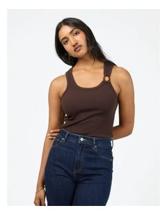 Aae Feature Tank Singlet 64X5218 in Brown