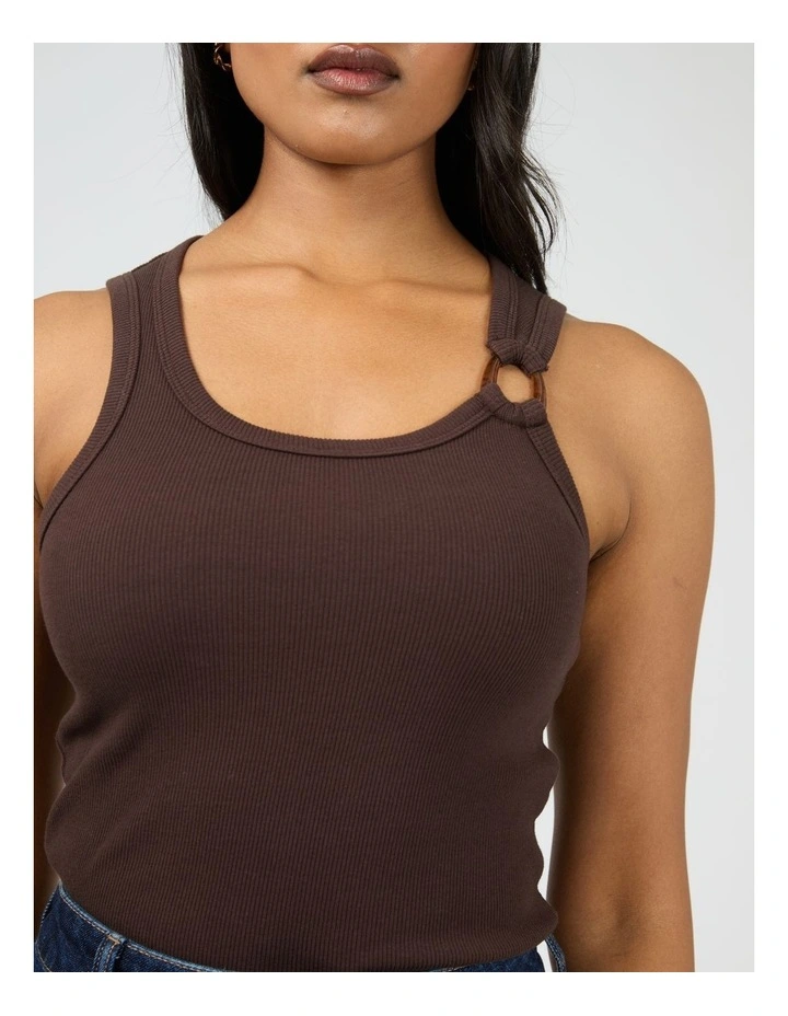 Aae Feature Tank Singlet 64X5218 in Brown image 4