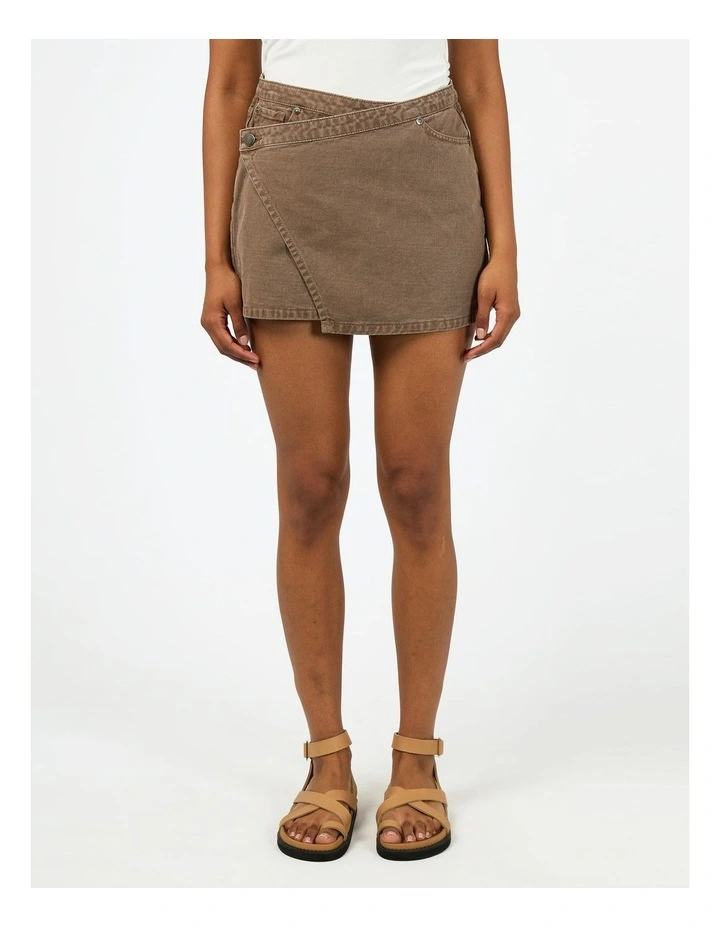 Lenni Mini Skort in Brown image 1