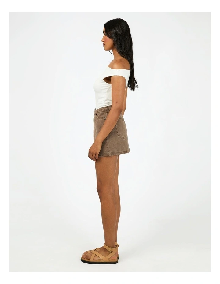 Lenni Mini Skort in Brown image 6