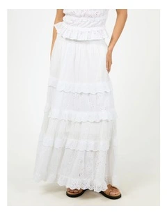 Rain Maxi Skirt in White