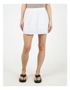 Dusty Mini Skirt in White