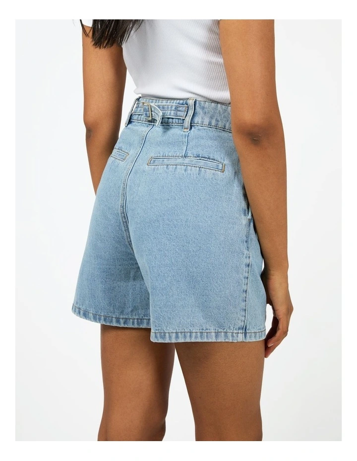 Stevie Denim Short in Blue image 4