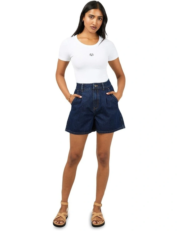 Stevie Denim Short in Blue image 5