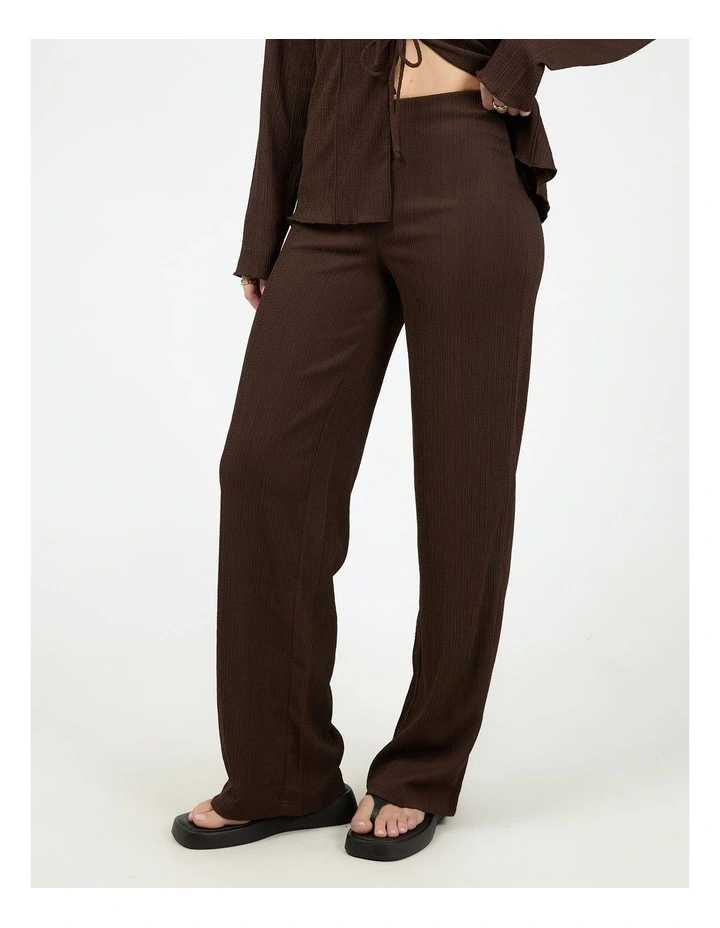 Shania Knit Pant in Brown image 3