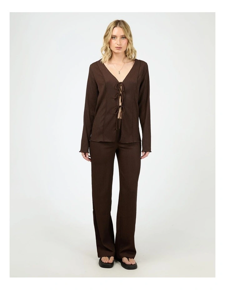 Shania Knit Pant in Brown image 5