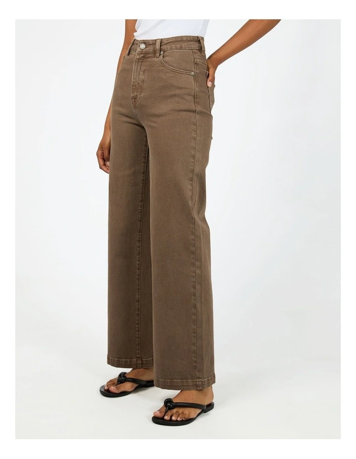 Jacqui Wide Leg in Brown image 3