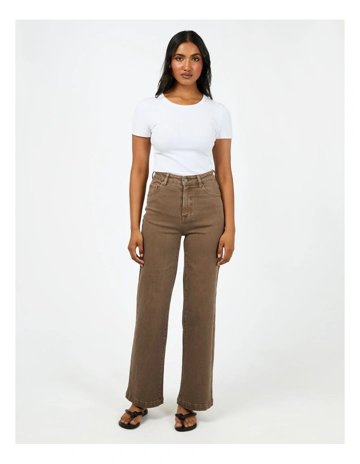 Jacqui Wide Leg in Brown image 5