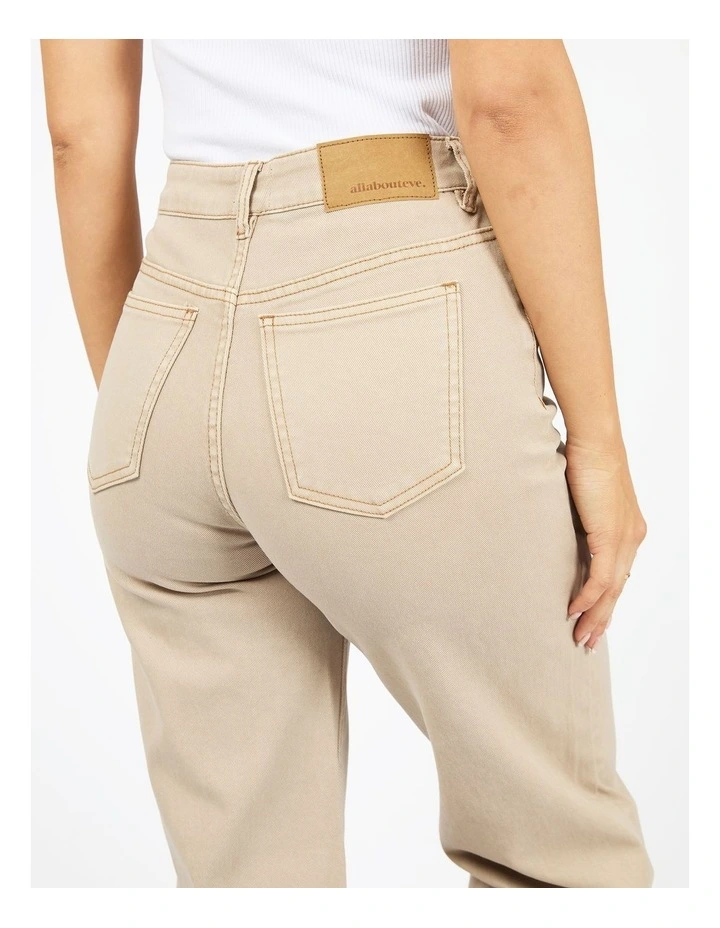 Jacqui Wide Leg Pant in Beige image 4