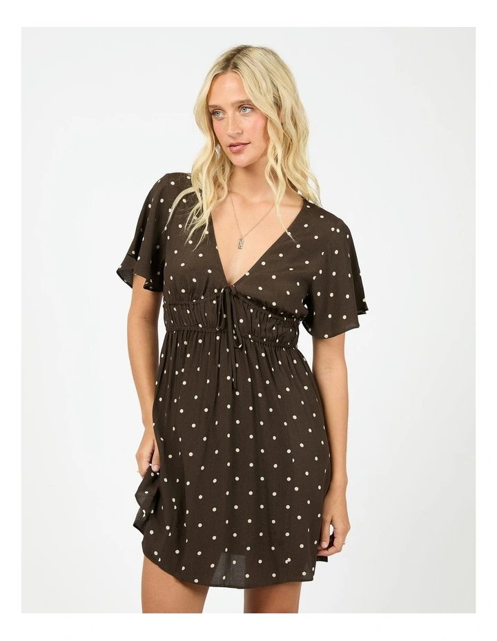 Emelia Skater Dress in Brown image 3