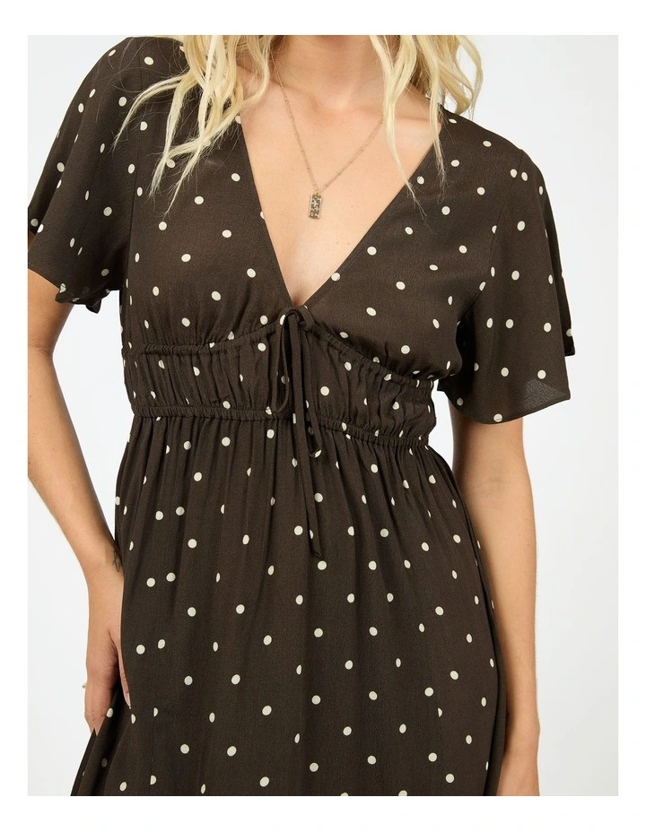 Emelia Skater Dress in Brown image 4