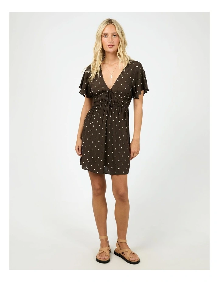 Emelia Skater Dress in Brown image 5