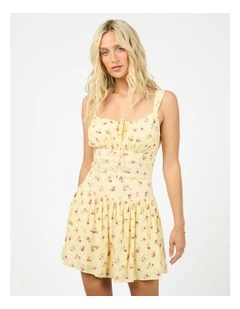 Birdie Mini Dress in Yellow
