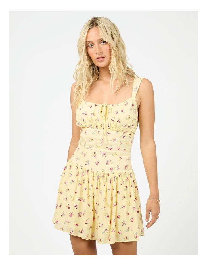 Birdie Mini Dress in Yellow image 1